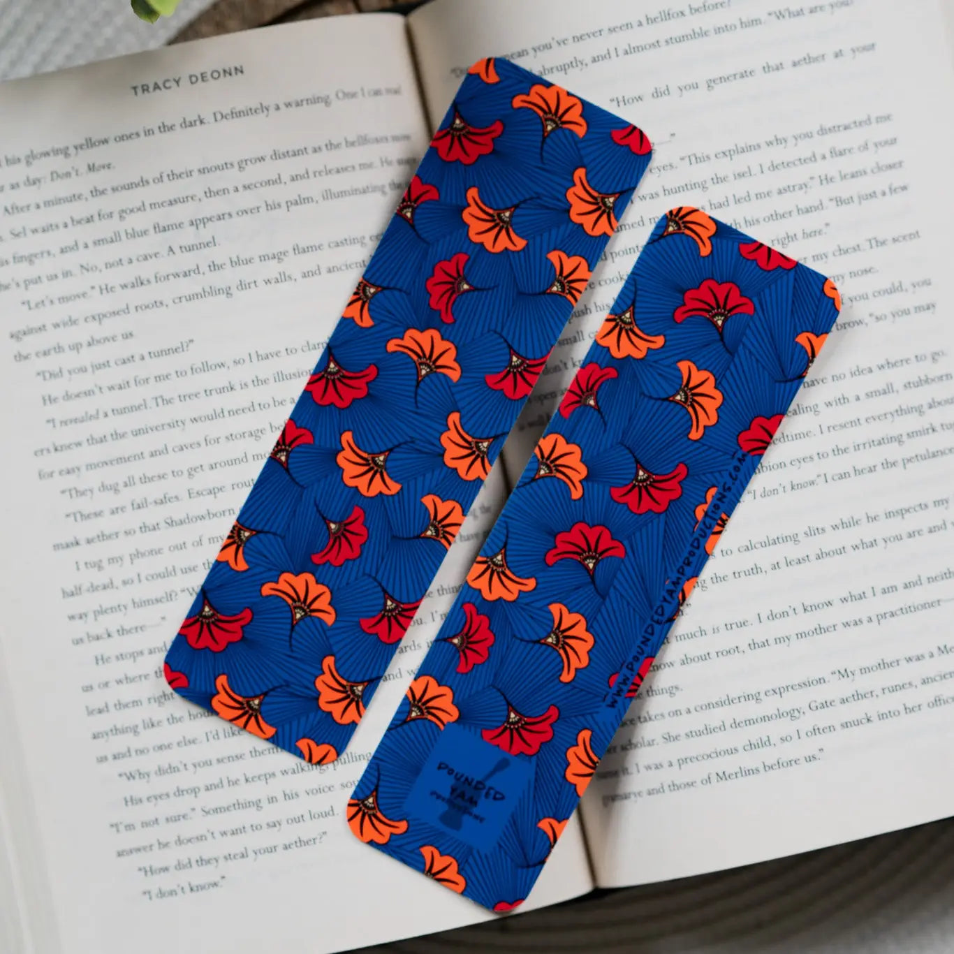 Ankara Print African Bookmark - Wedding Flowers