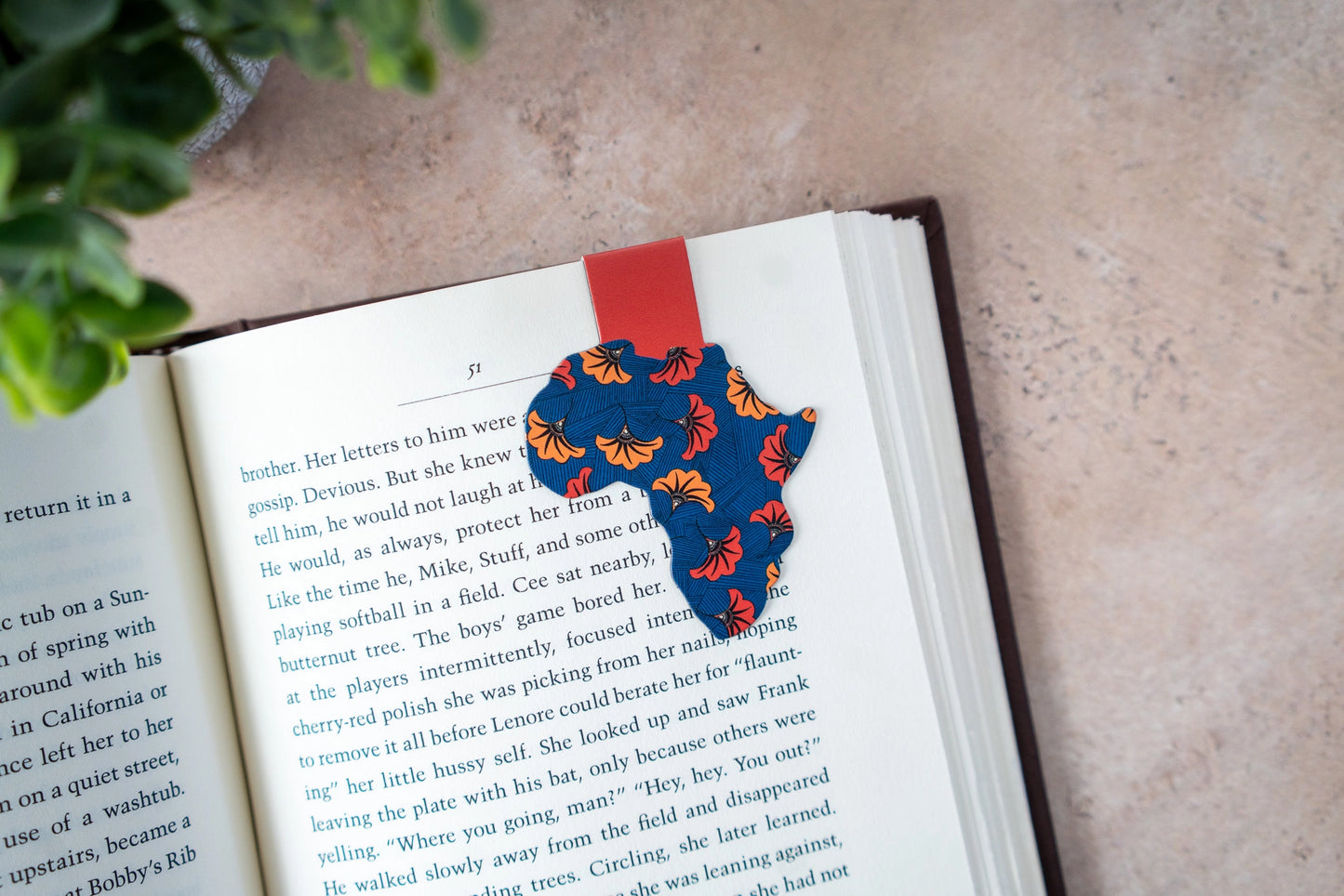 Ankara Print African Magnetic Bookmark - Wedding Flowers