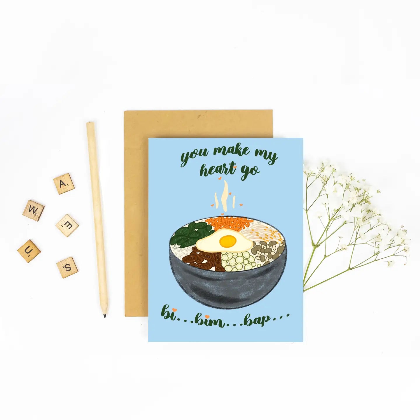 You Make My Heart Go Bi-Bim-Bap Greeting Card