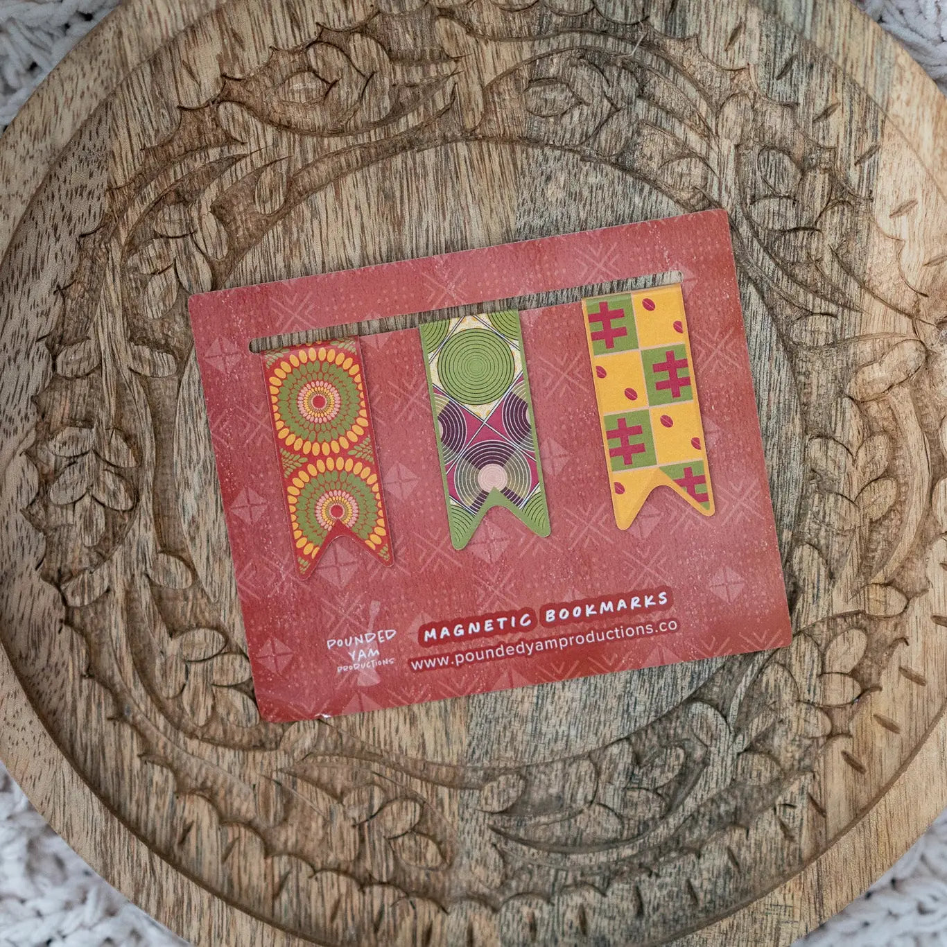 African Print Magnetic Bookmarks Set