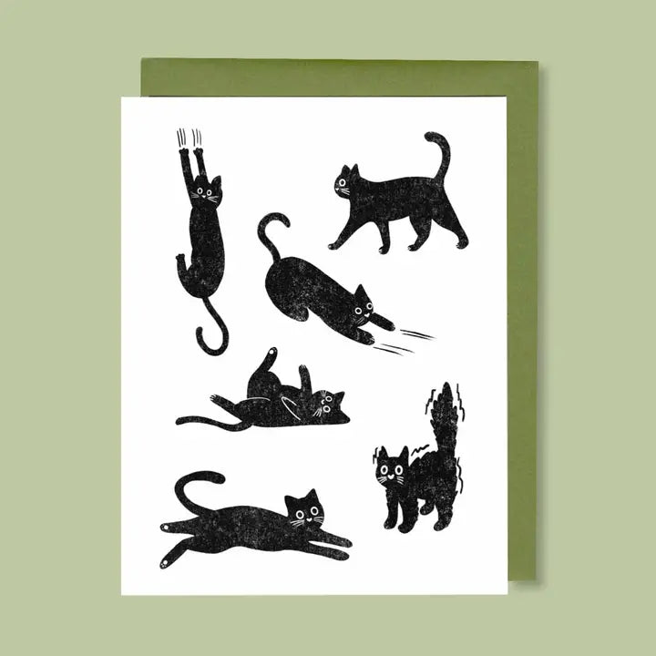 Black Cats Greeting Card