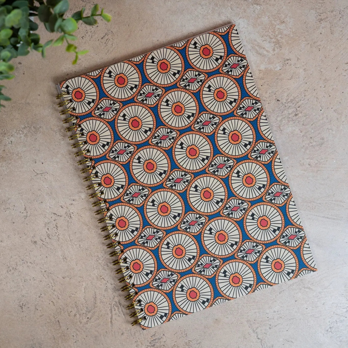 African Print Soft Cover Spiral Notebook B5
