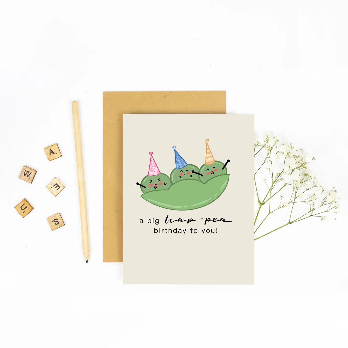 A Big Hap-Pea Birthday to You Greeting Card