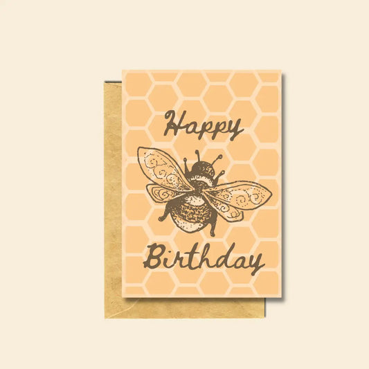 Happy Bee Birthday card