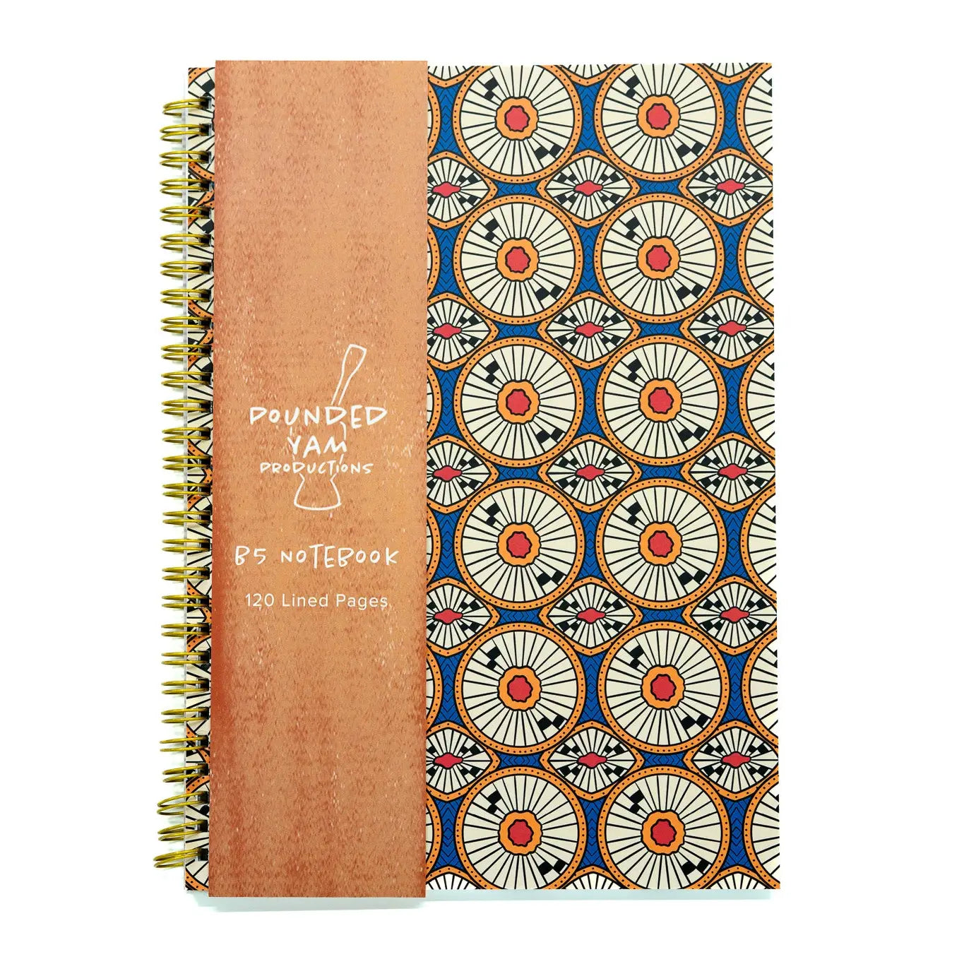 African Print Soft Cover Spiral Notebook B5