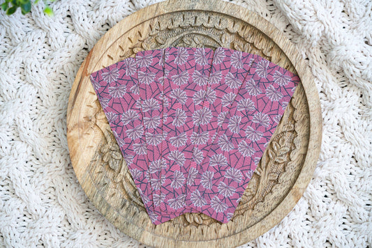 Ankara Print African Bookmark - Red Blossoms