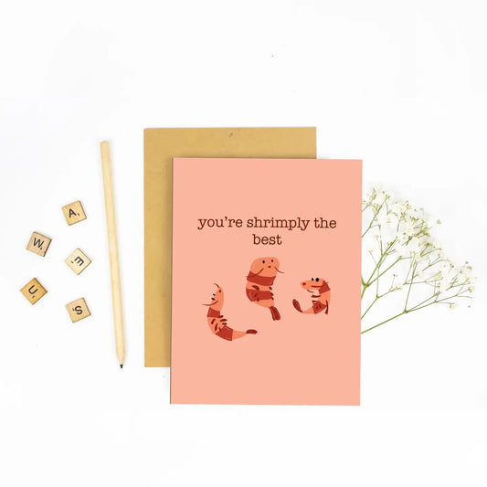 You're Shrimply the Best Greeting Card