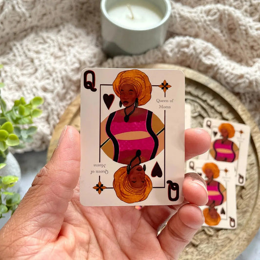 Black Queen Playing Card Sticker